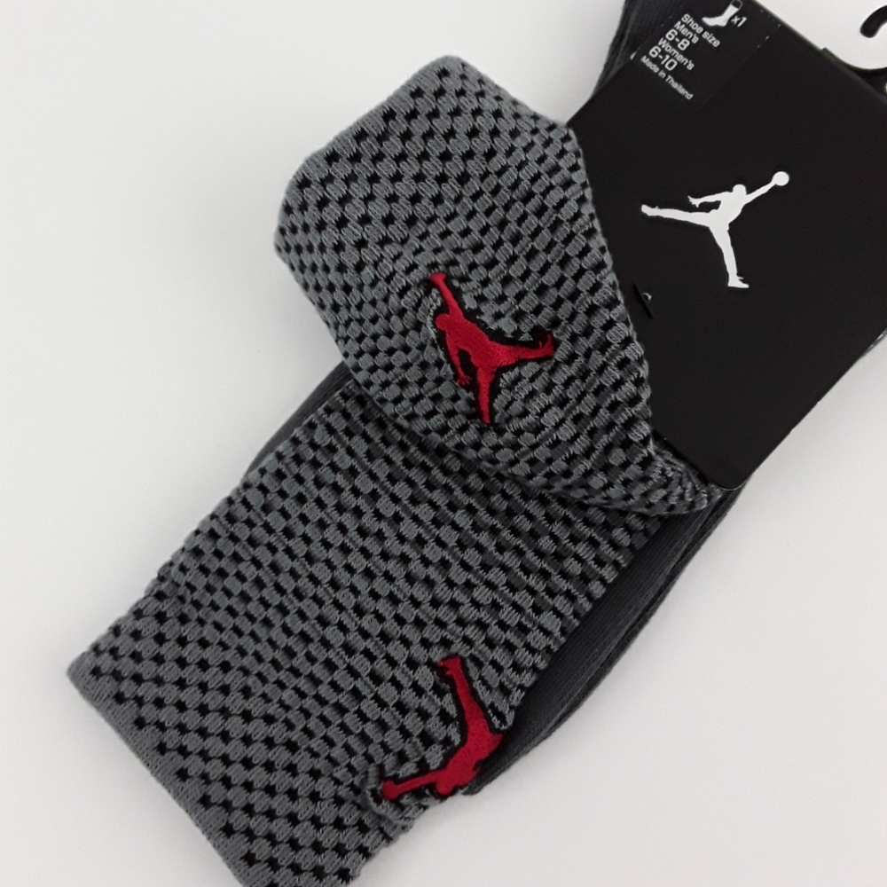 Jordan Men's Socks with Red Jumpman Design